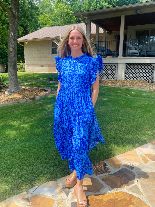 Blue Cheetah Dress