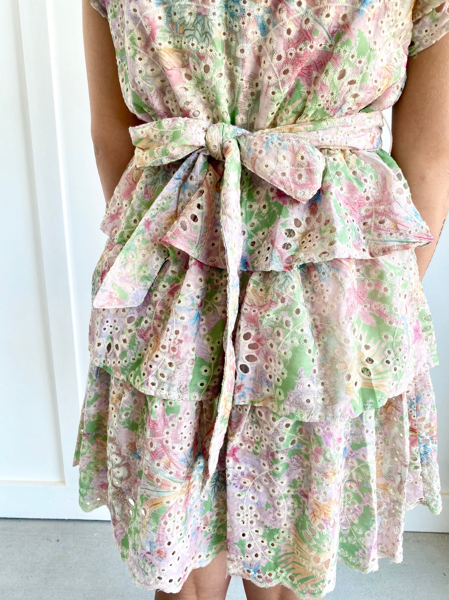 Pink Eyelet Dress